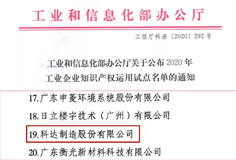 荣誉  恒行6制造荣列2020年工业企业知识产权运用试点名单
